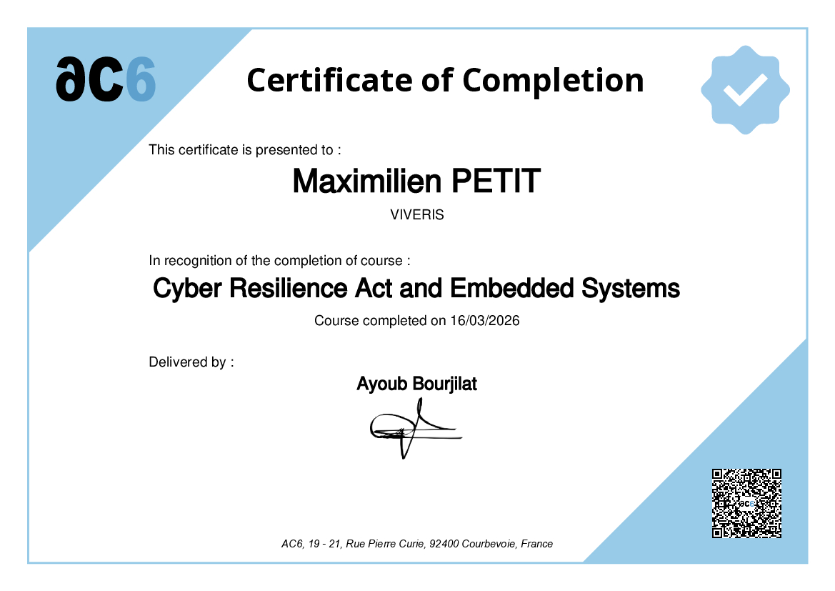 Certificate of Completion