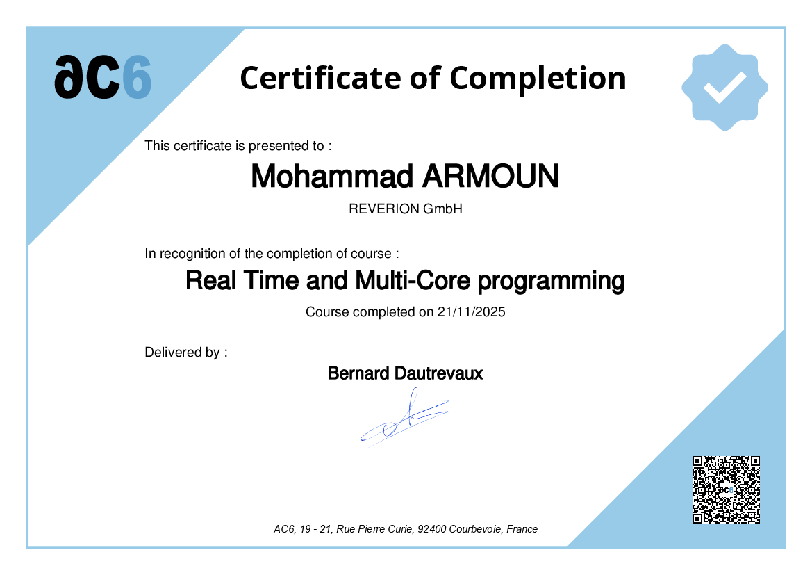 Certificate of Completion