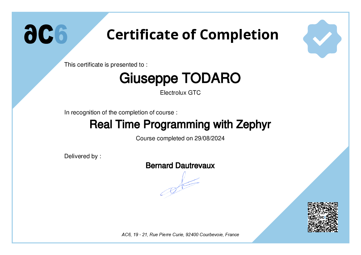 Certificate of Completion