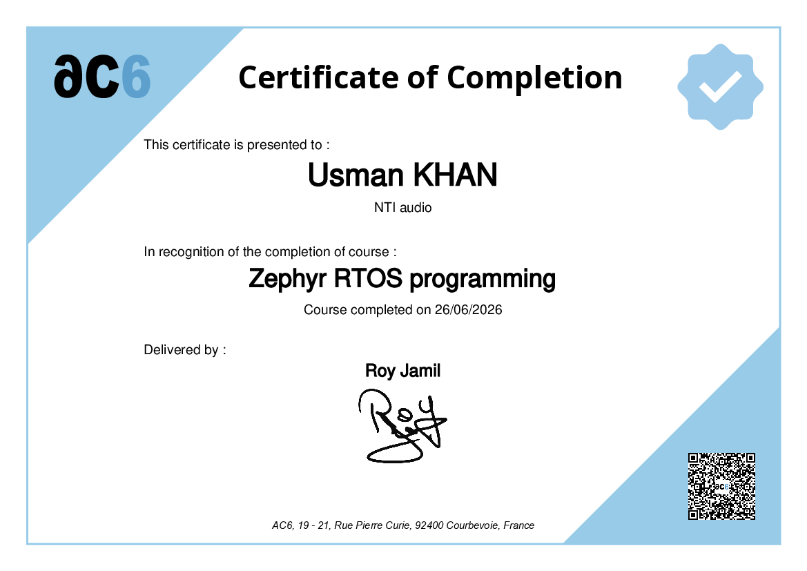 Certificate of Completion