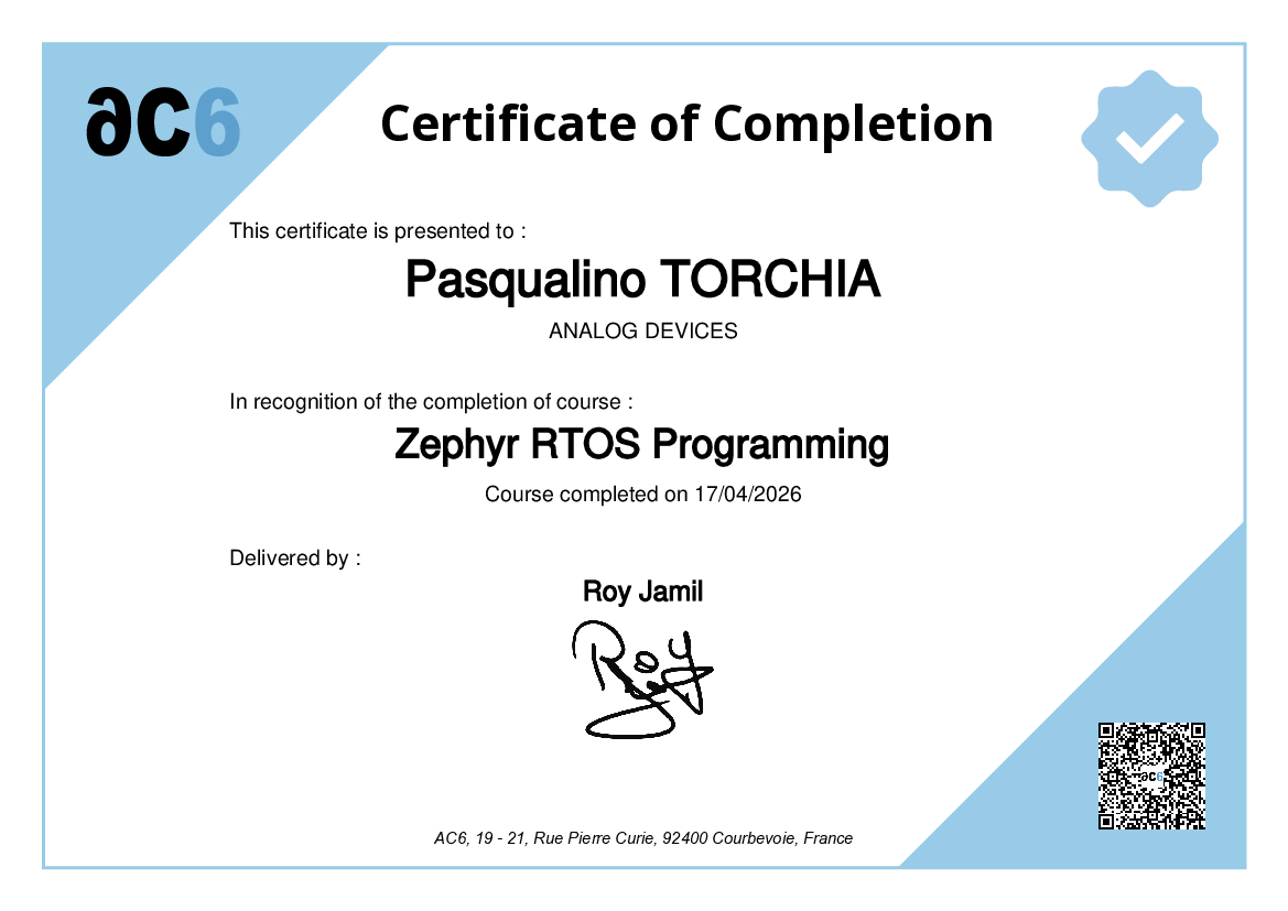 Certificate of Completion
