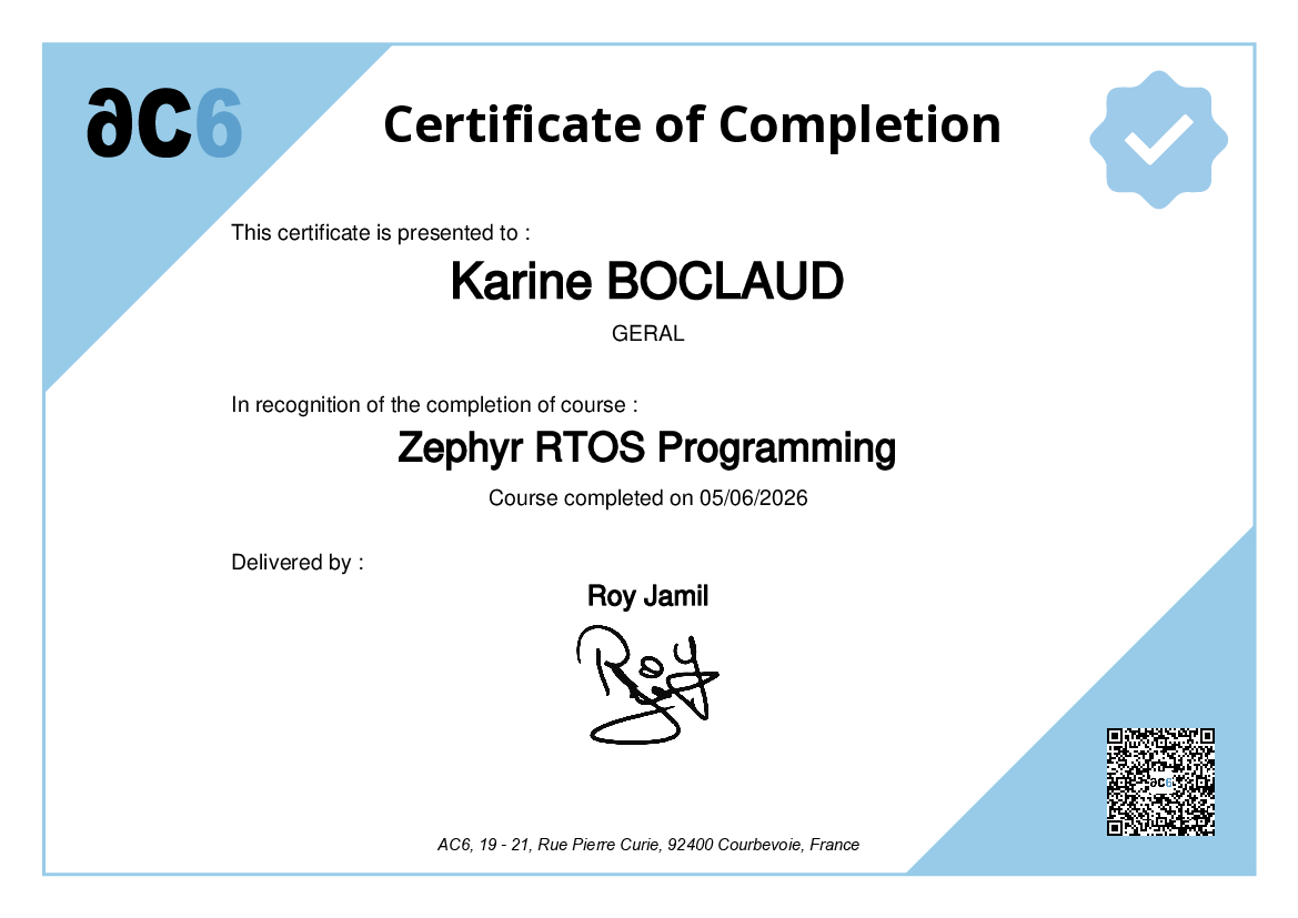 Certificate of Completion
