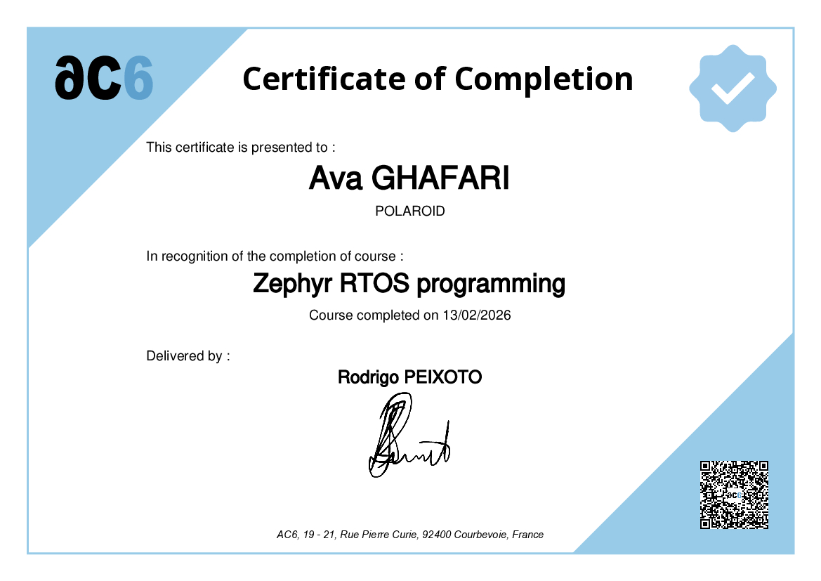Certificate of Completion