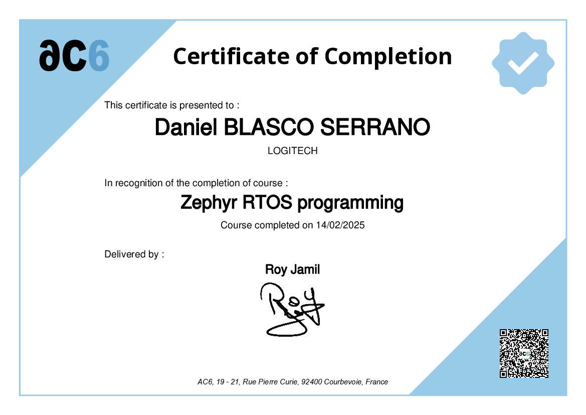 Certificate of Completion