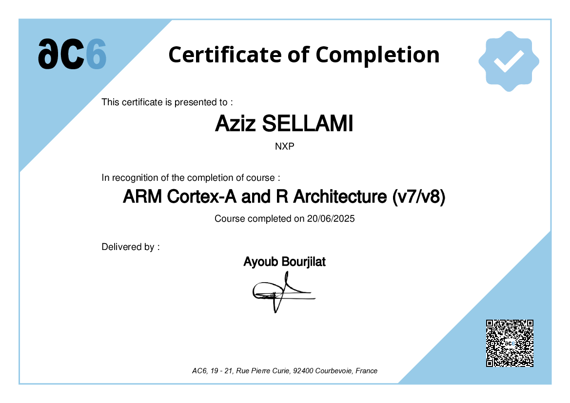 Certificate of Completion