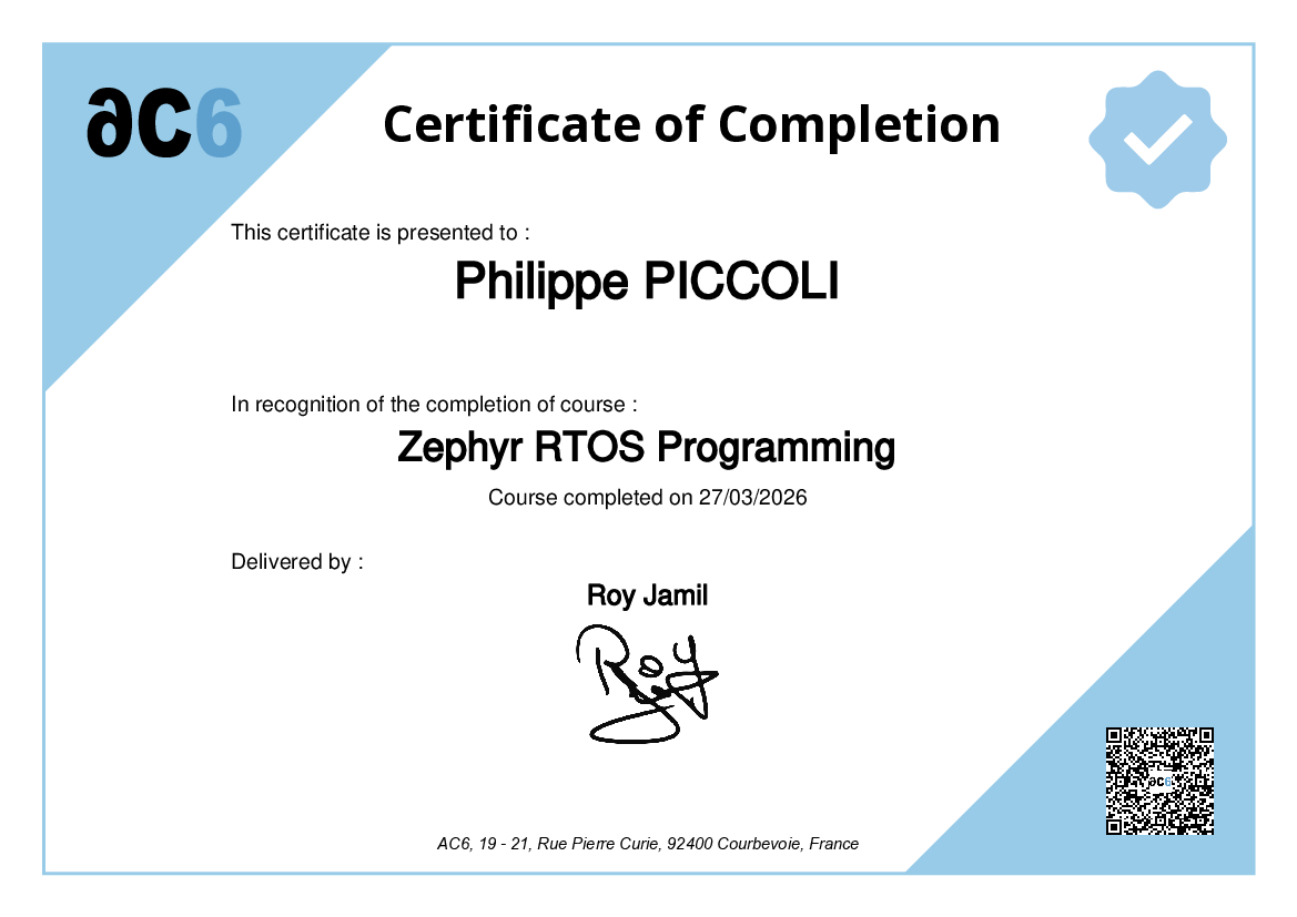 Certificate of Completion