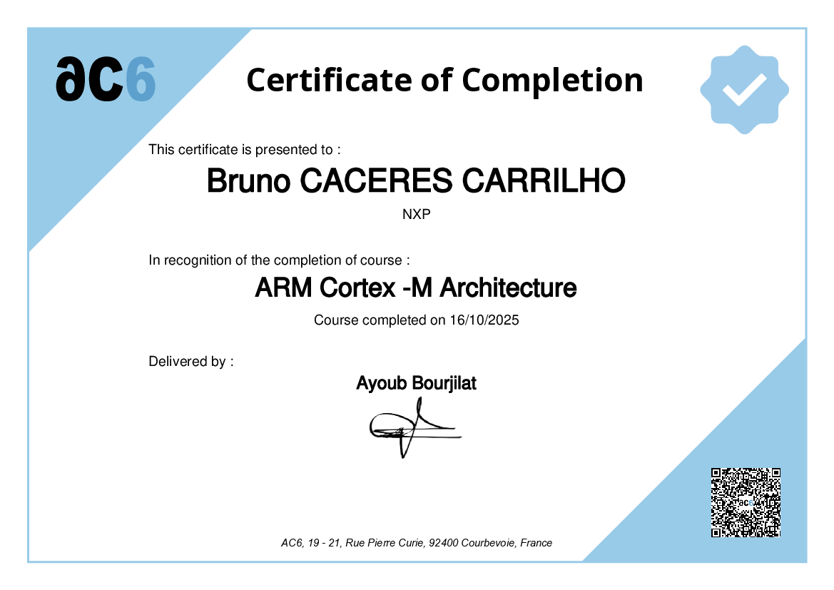 Certificate of Completion