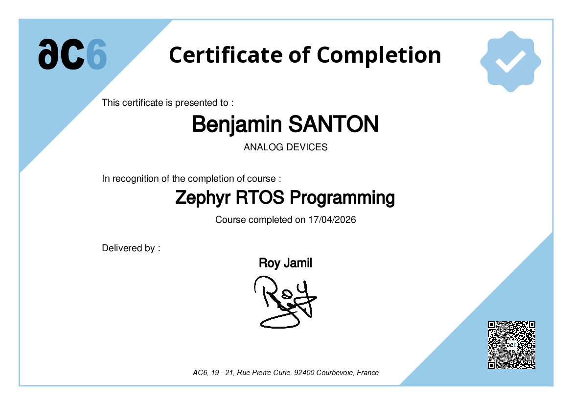 Certificate of Completion